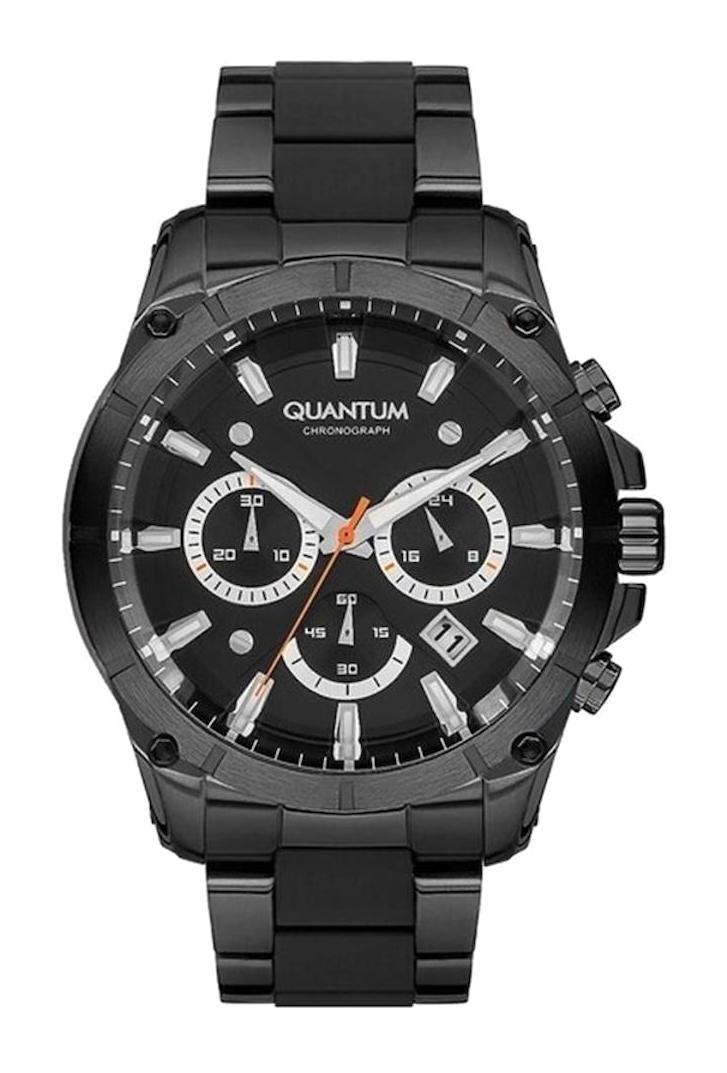 Quantum PWG673.650 Takvimli 45 mm Siyah Çelik Kordon Analog Kol Saati