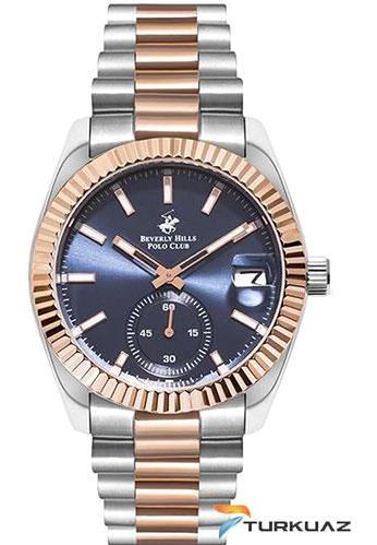 Beverly Hills Polo Club BP3056 Takvimli 41 mm Gri-Rose Gold Çelik Kordon Analog Kol Saati