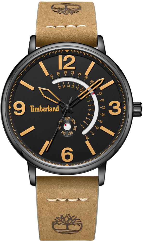 Timberland TDWGB2182703 Takvimli 44 mm Kahverengi Deri Kordon Analog Kol Saati