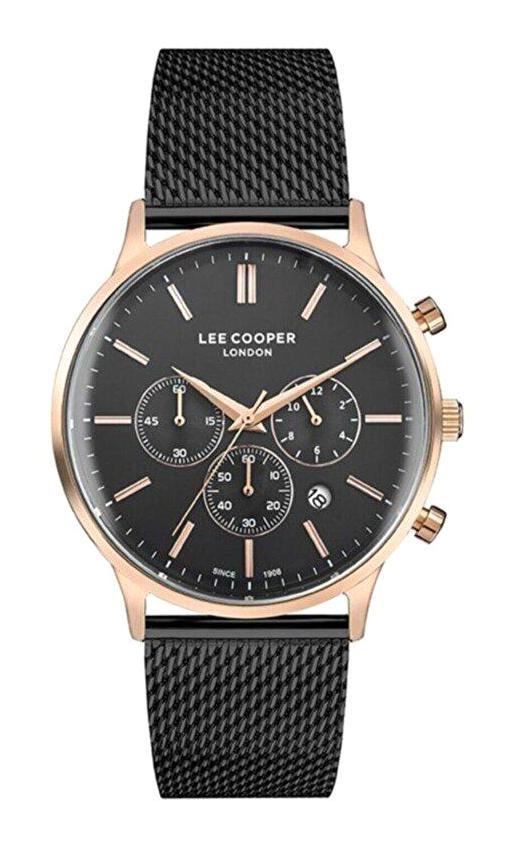 Lee Cooper LC07111.450 Takvimli 43 mm Siyah Çelik Kordon Analog Erkek Kol Saati