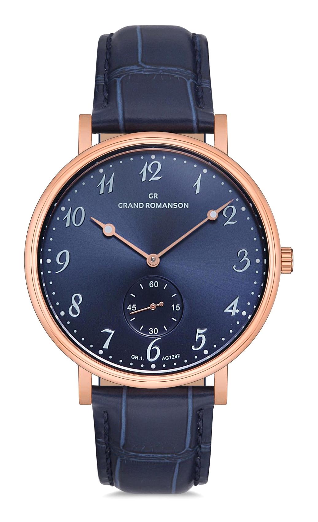 Grand Romanson GR.1.AG1292.03 41-45 mm Lacivert Deri Kordon Analog Erkek Kol Saati