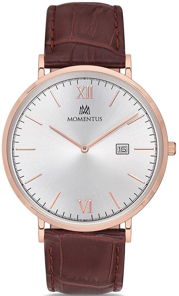 Momentus CM135R-01KR Takvimli 41 mm Kahverengi Deri Kordon Analog Kol Saati