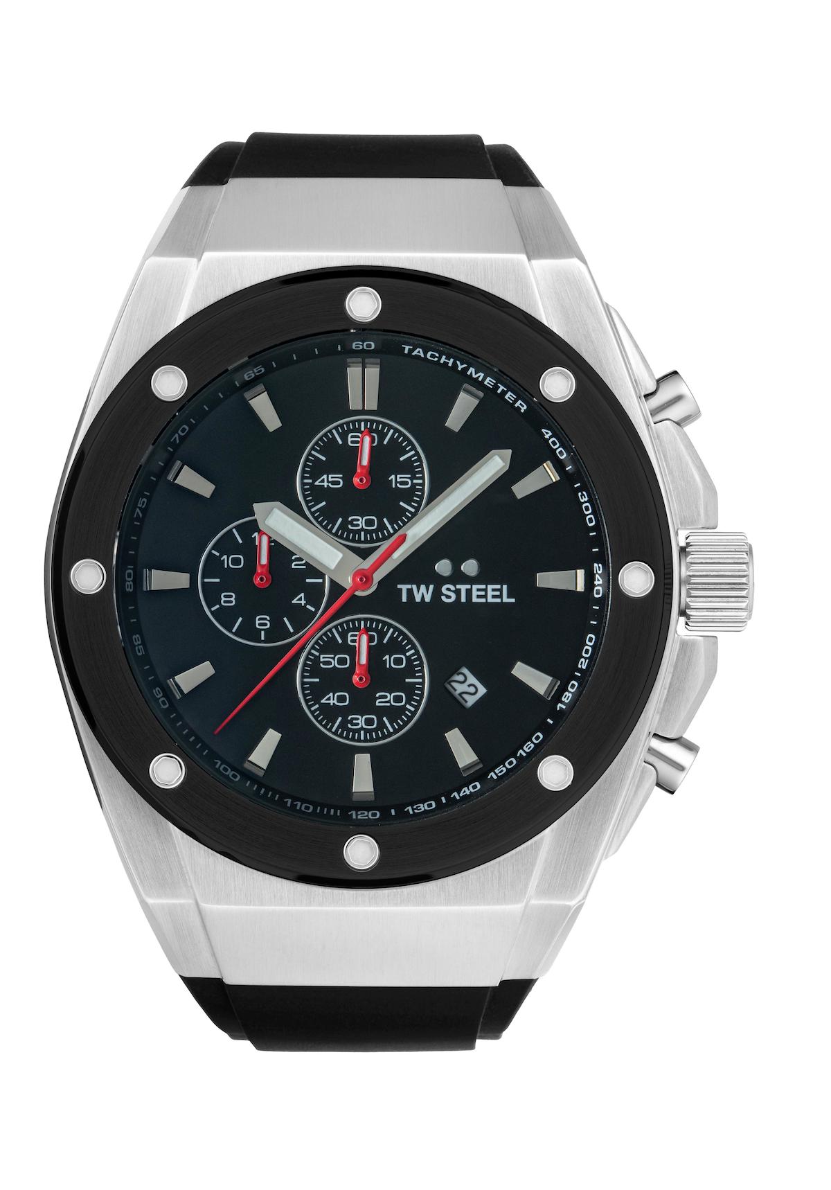 Tw Steel TW-CE4104 Takvimli 44 mm Siyah Silikon Kordon Analog Erkek Kol Saati