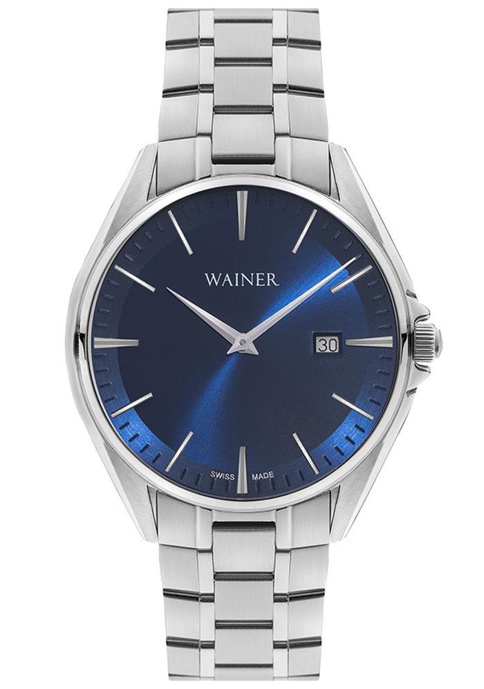 Wainer WA.11032-B Takvimli 41 mm Çelik Kordon Analog Erkek Kol Saati