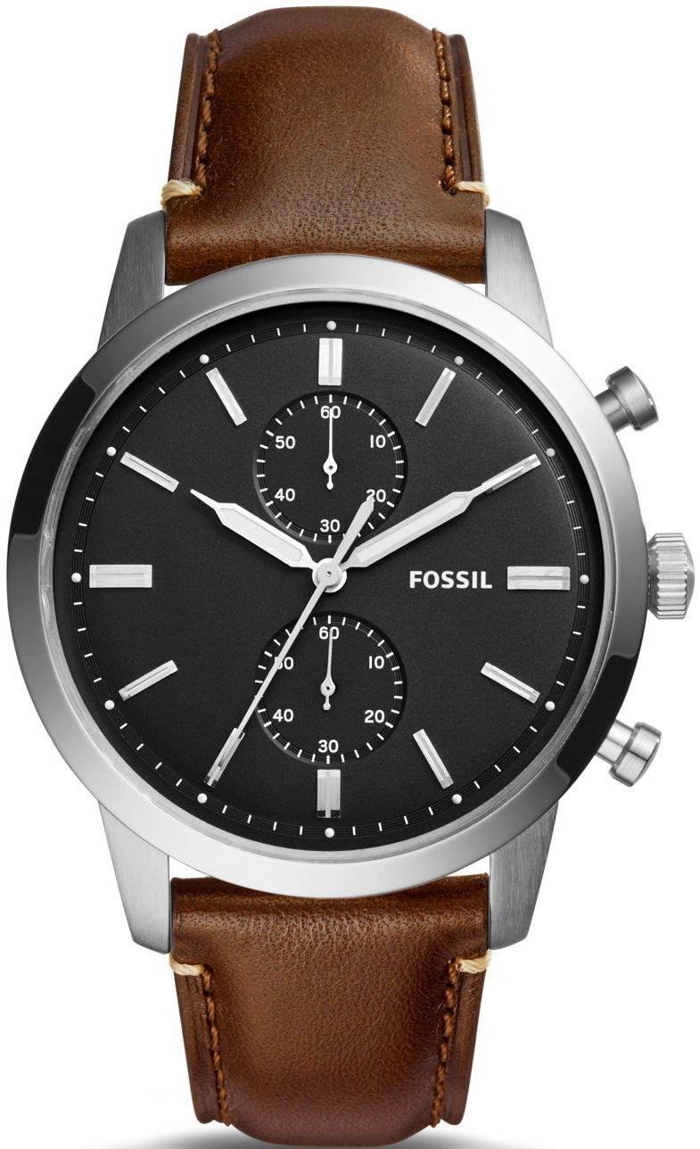 Fossil FS5280 44 mm Kahverengi Deri Kordon Analog Kol Saati