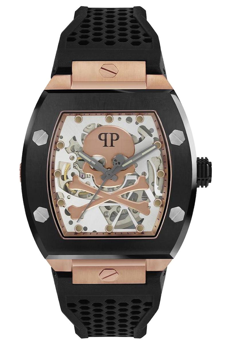 Philipp Plein PWBAA0121 Takvimli 44 mm Siyah Silikon Kordon Analog Erkek Kol Saati