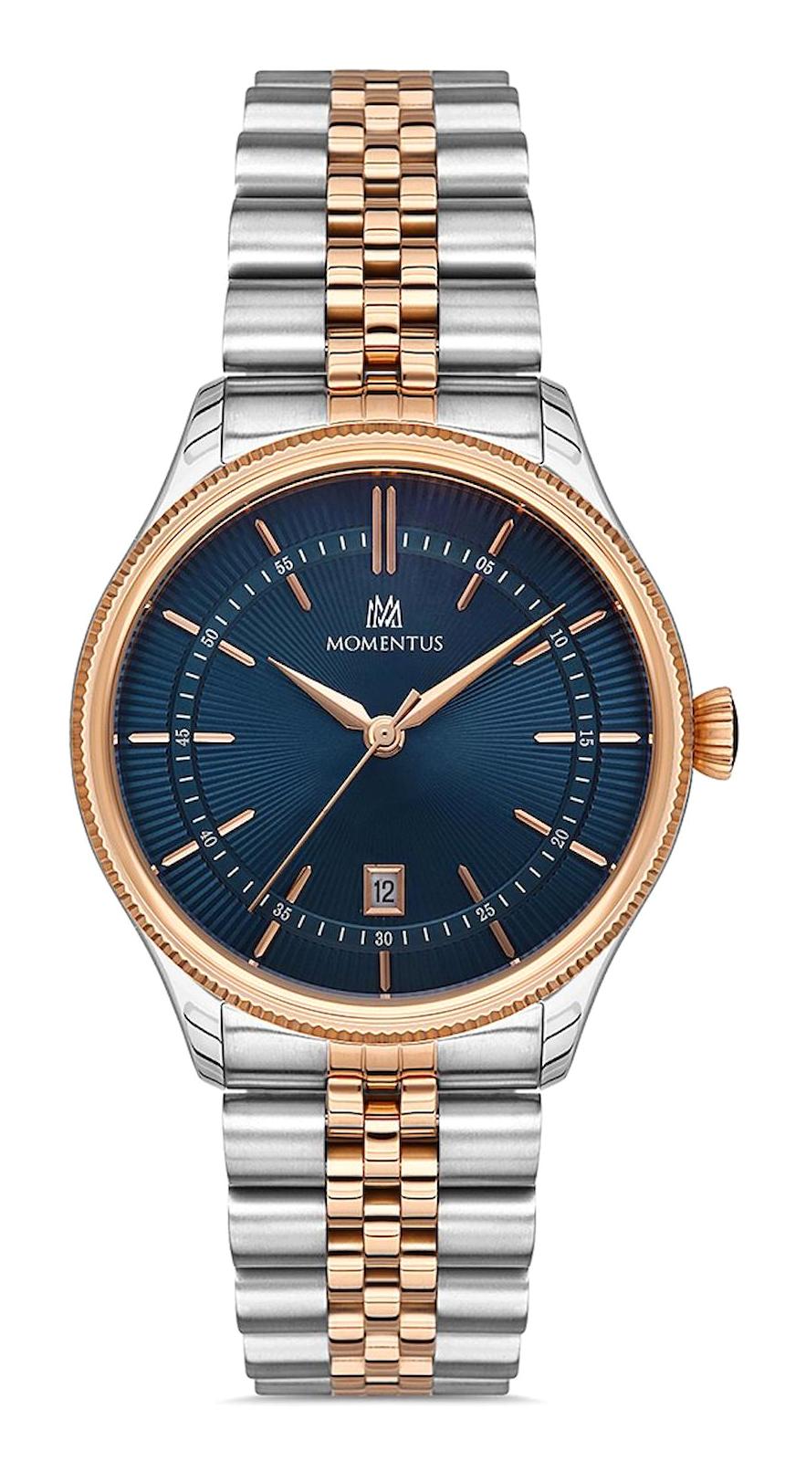 Momentus CM139T-11SR Takvimli 39 mm Altın-Çelik Kordon Analog Erkek Kol Saati