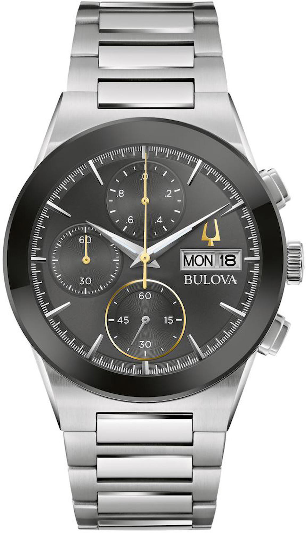 Bulova 96C149 Takvimli 41 mm Çelik Kordon Analog Kol Saati