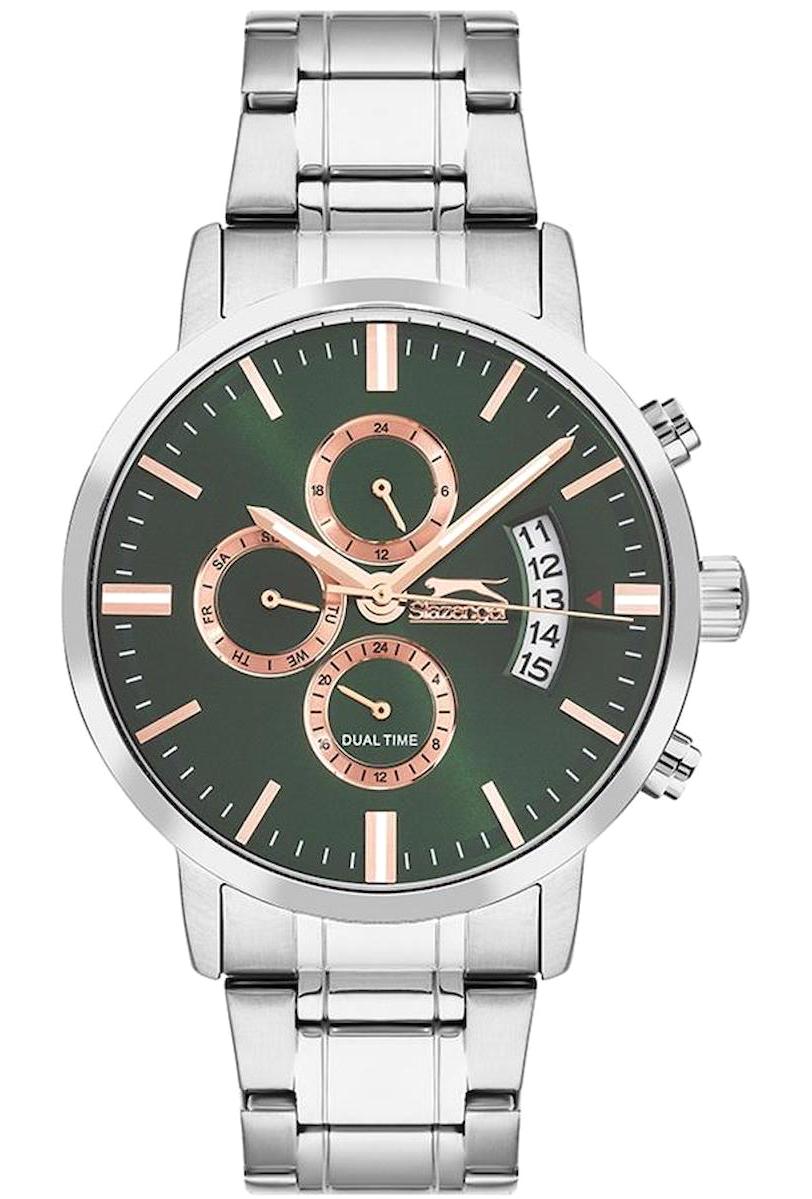 Slazenger SL.09.2113.2.07 Takvimli 44 mm Çelik Kordon Analog Erkek Kol Saati
