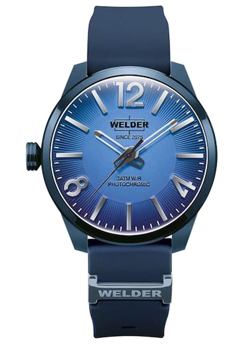 Welder Watch WWRL1002 46 mm Mavi Silikon Kordon Analog Erkek Kol Saati