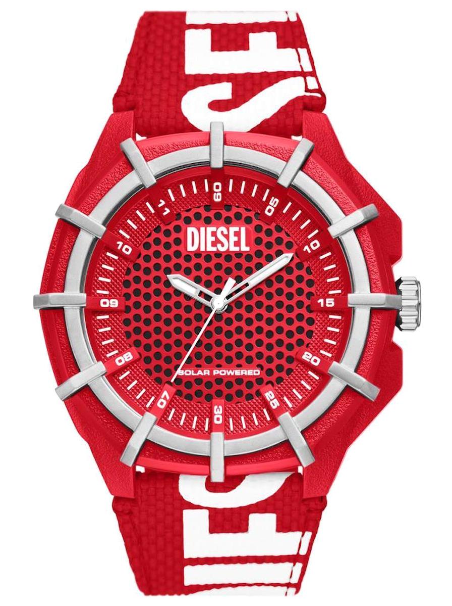 Diesel DZ4621 Takvimli 42 mm Kırmızı Kanvas Kordon Analog Erkek Kol Saati