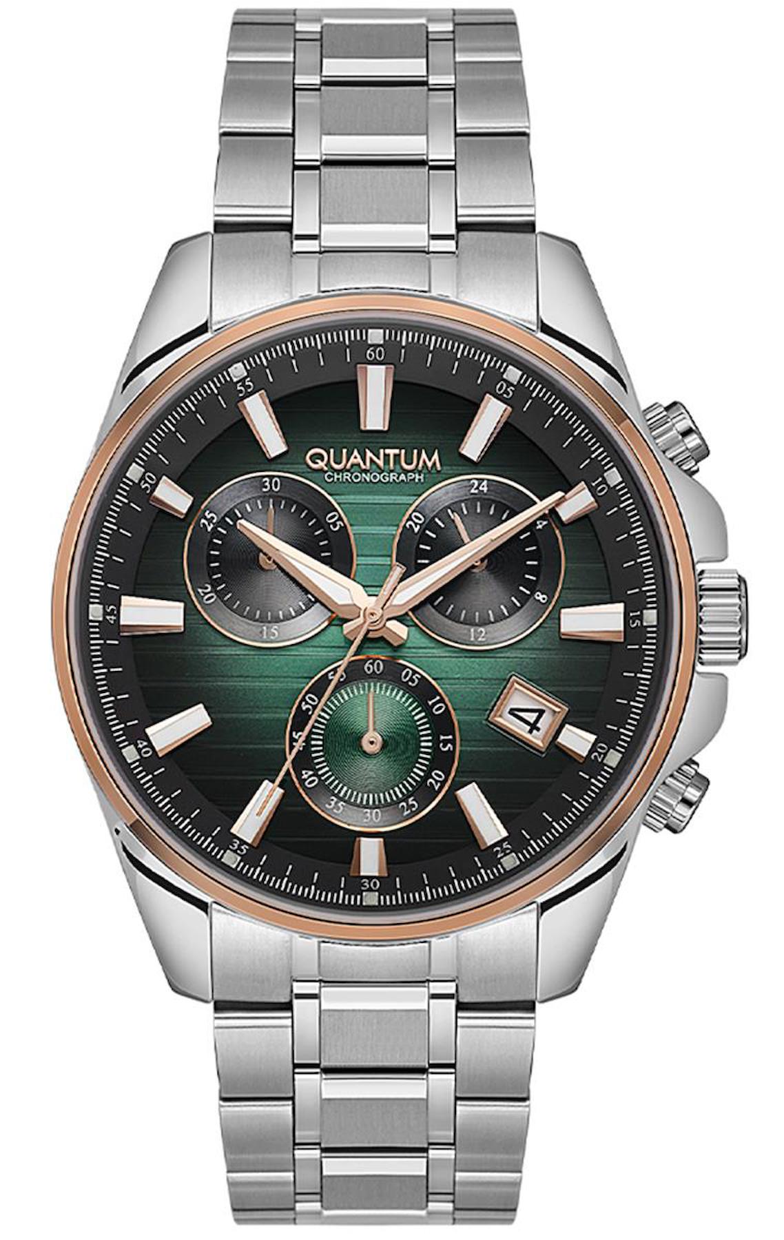 Quantum PWG1122.570 Takvimli 43 mm Çelik Kordon Analog Erkek Kol Saati