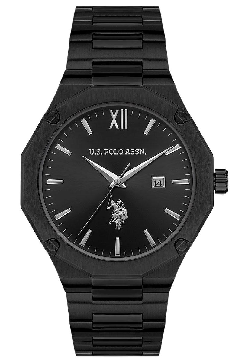 U.S. Polo Assn USPA1056-03 Takvimli 44 mm Siyah Çelik Kordon Analog Erkek Kol Saati