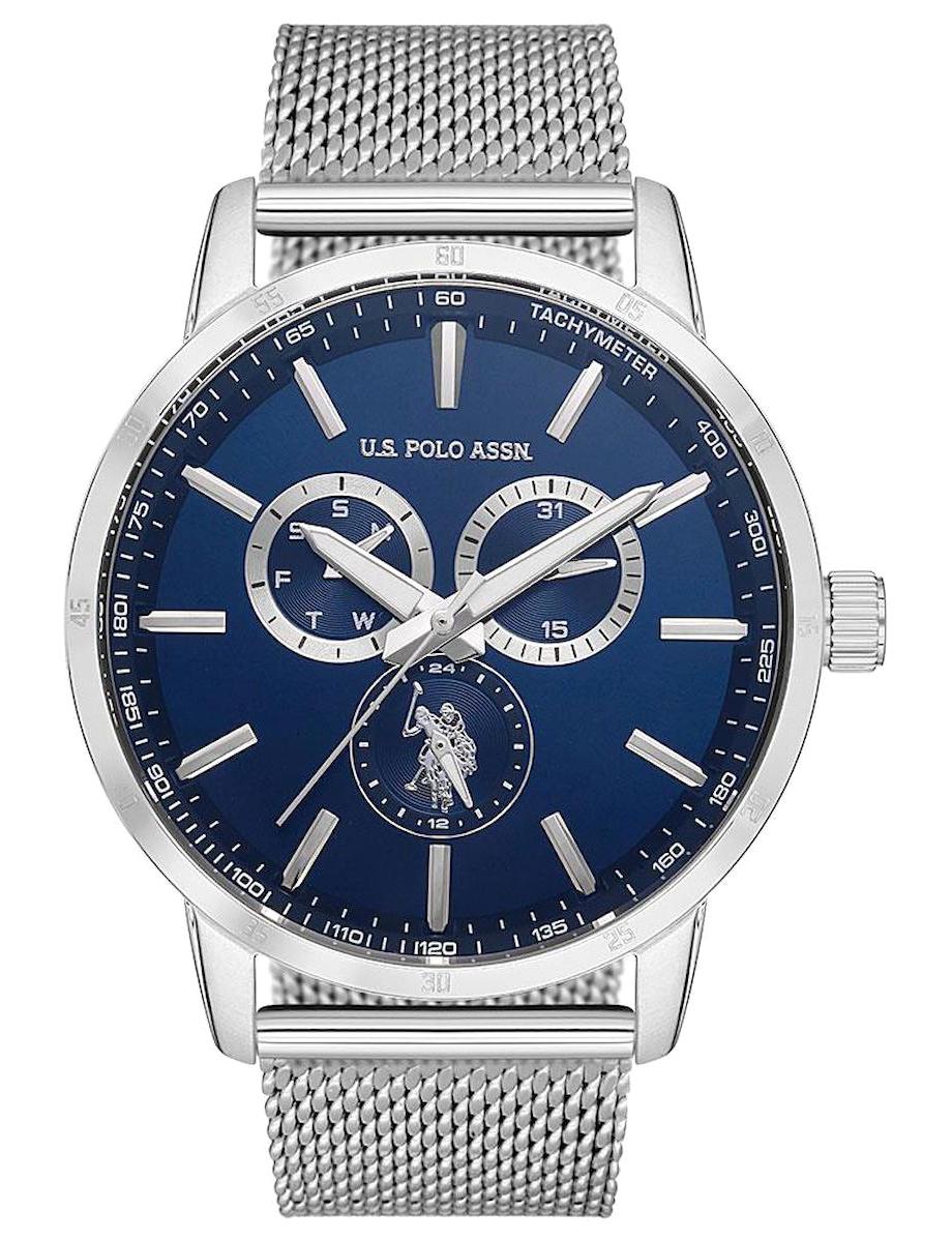 U.S. Polo Assn USPA1075-02 Takvimli 44 mm Çelik Kordon Analog Erkek Kol Saati