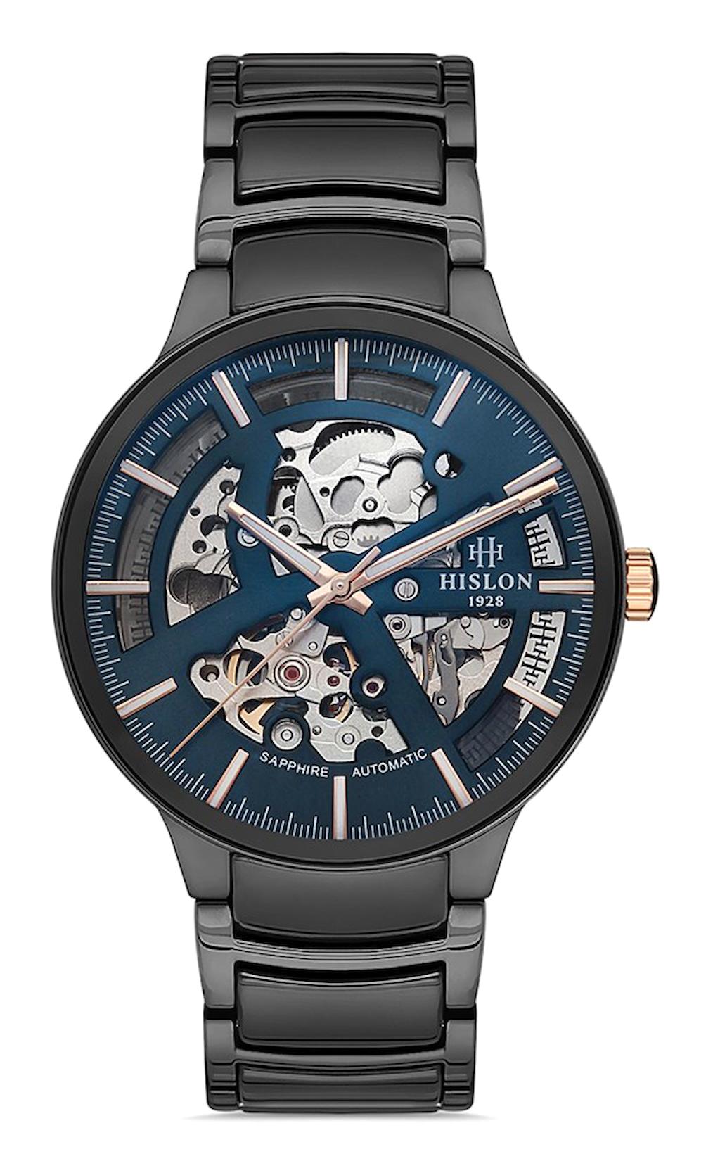 Hislon SD110N-16SR 41 mm Füme Çelik Kordon Analog Erkek Kol Saati