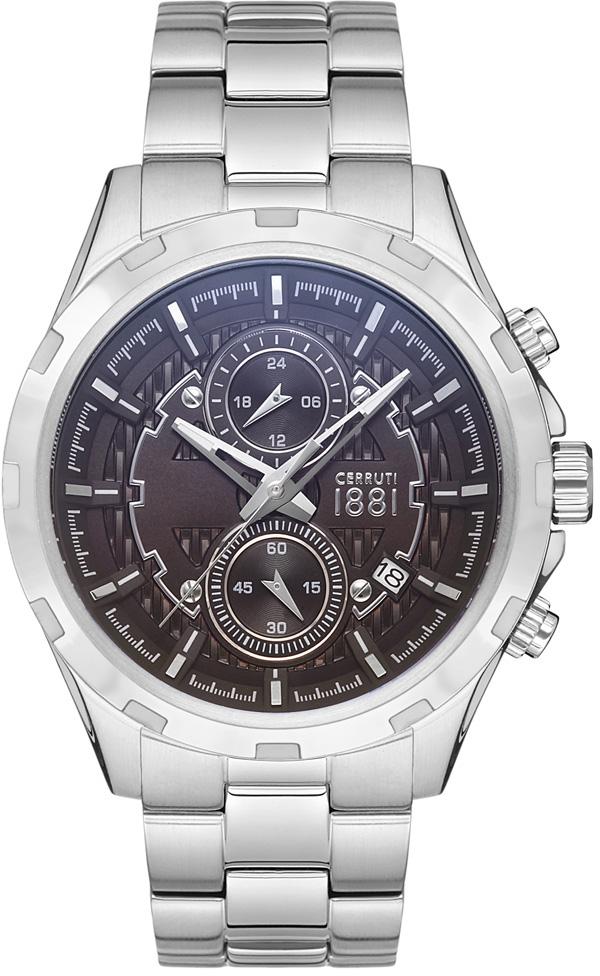 Cerruti 1881 CRA30901 Takvimli 45 mm Çelik Kordon Analog Erkek Kol Saati