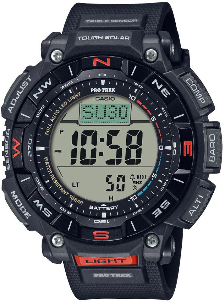 Casio PRG-340-1D Takvimli Siyah Silikon Kordon Dijital Kol Saati