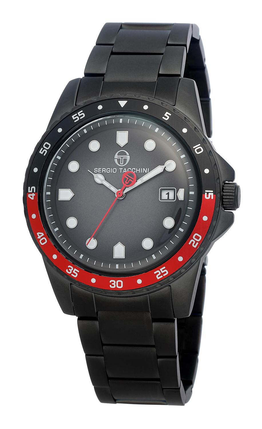 Sergio Tacchini ST.1.10060.3 Takvimli 38 mm Siyah Çelik Kordon Analog Erkek Kol Saati