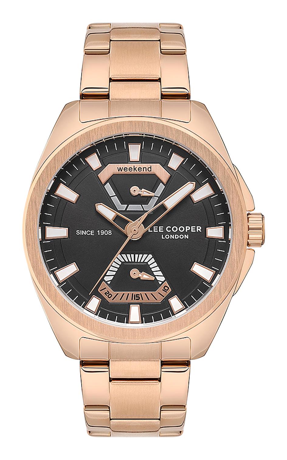 Lee Cooper LC07649.450 Takvimli Rose Gold Çelik Kordon Analog Erkek Kol Saati