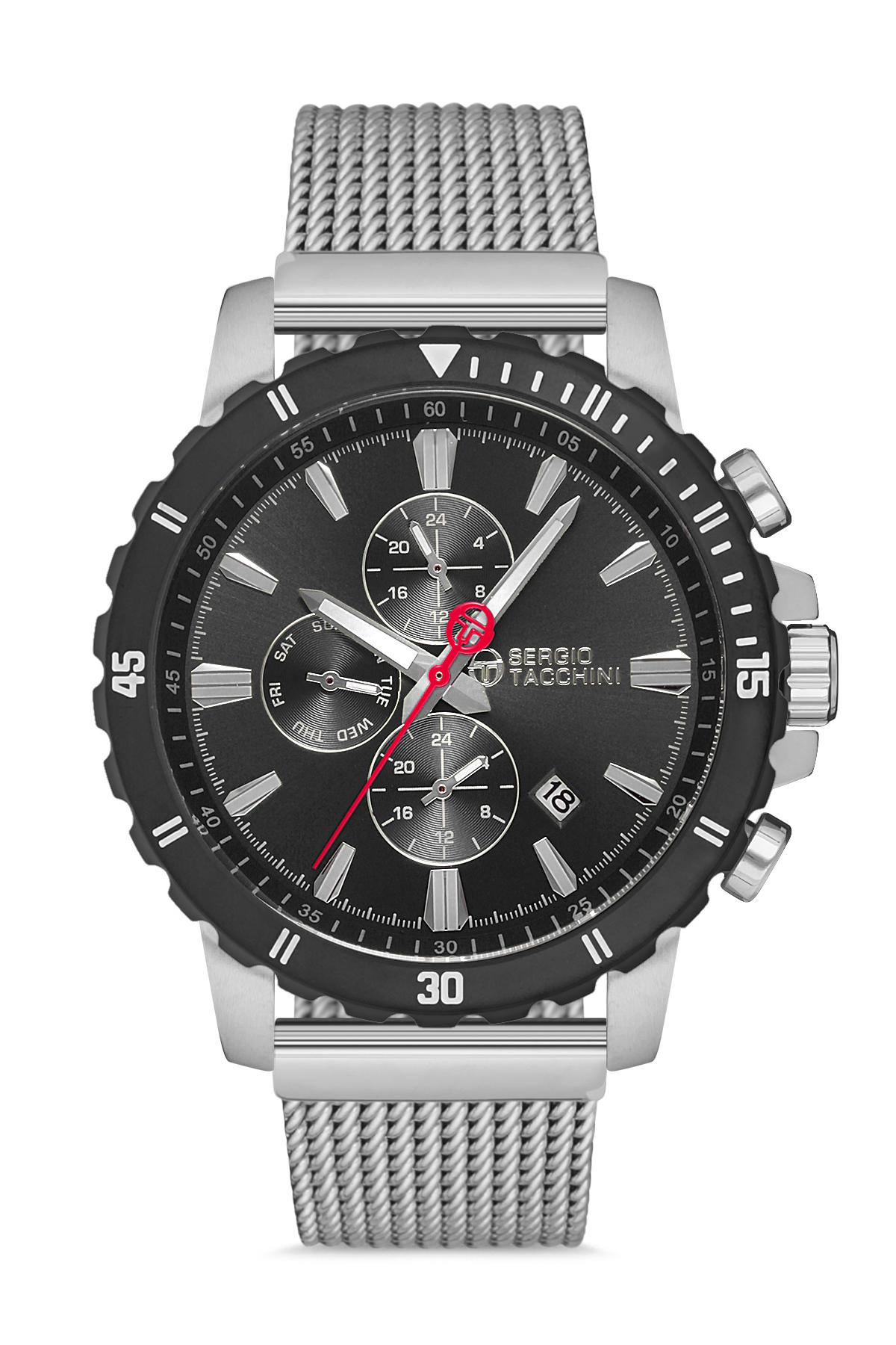 Sergio Tacchini ST.1.10020.1 Takvimli 42 mm Metal Kordon Analog Erkek Kol Saati