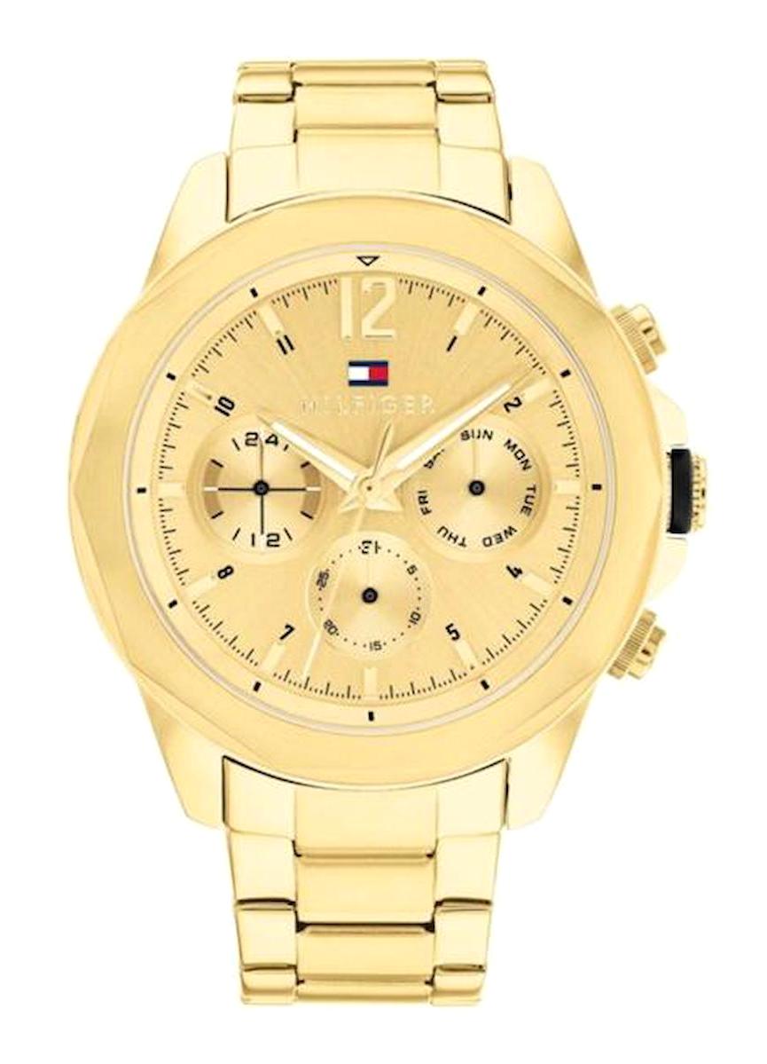 Tommy Hilfiger TH1792060 Takvimli 46 mm Altın Çelik Kordon Analog Erkek Kol Saati