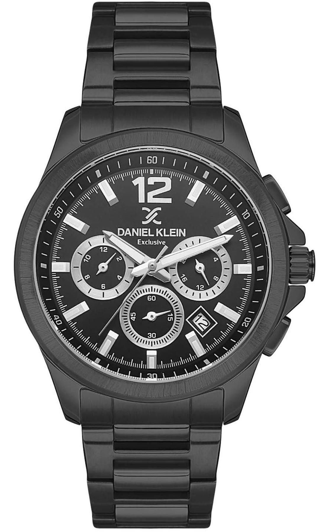 Daniel Klein DK.1.13672.5 Takvimli 44 mm Siyah Metal Kordon Analog Erkek Kol Saati