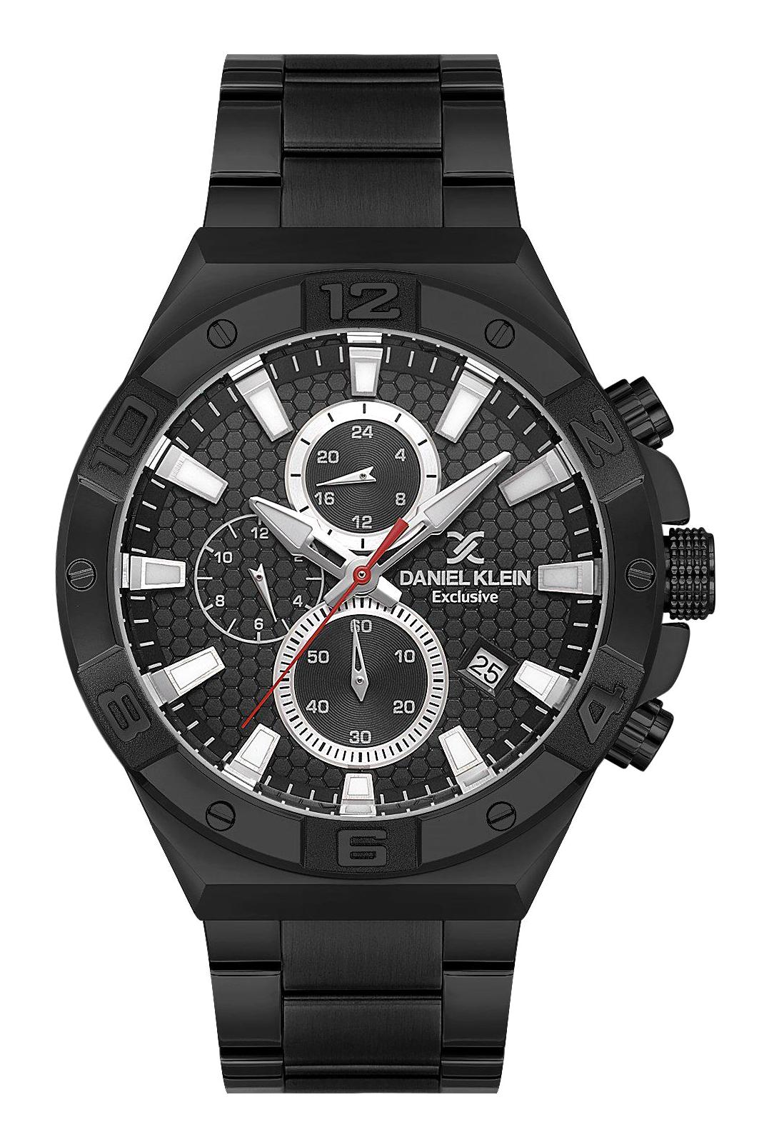 Daniel Klein DKE.1.10678-5 Takvimli 44 mm Siyah Metal Kordon Analog Erkek Kol Saati
