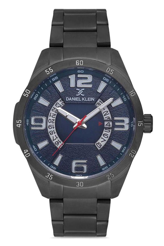 Daniel Klein DK.1.12586.5 Takvimli Siyah Çelik Kordon Analog Erkek Kol Saati