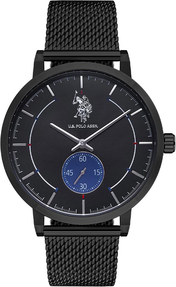 U.S. Polo Assn USPA1012-02 43 mm Siyah Çelik Kordon Analog Erkek Kol Saati