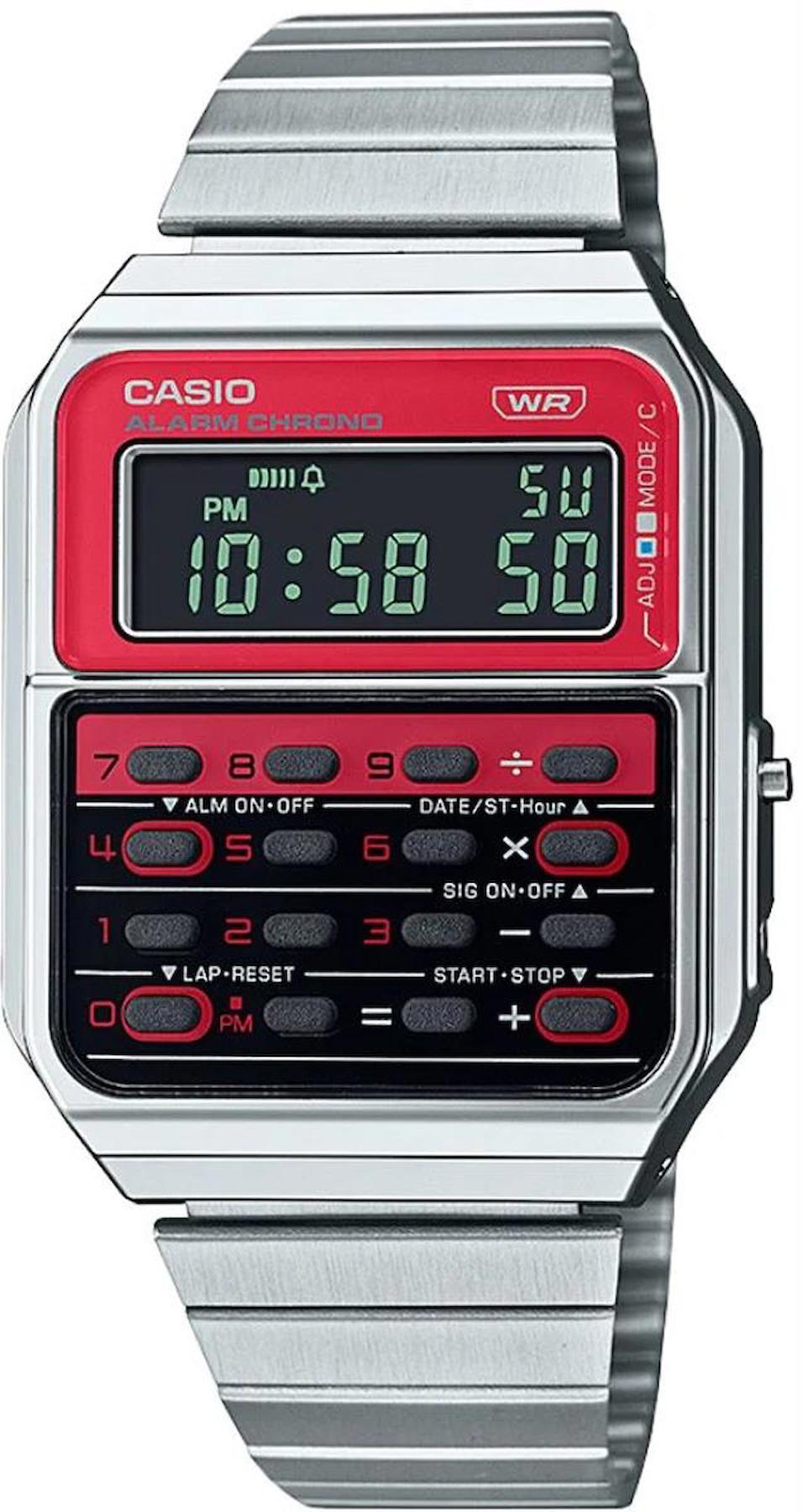 Casio CA-500WE-4BDF Takvimli 34.4 mm Çelik Kordon Dijital Erkek Kol Saati