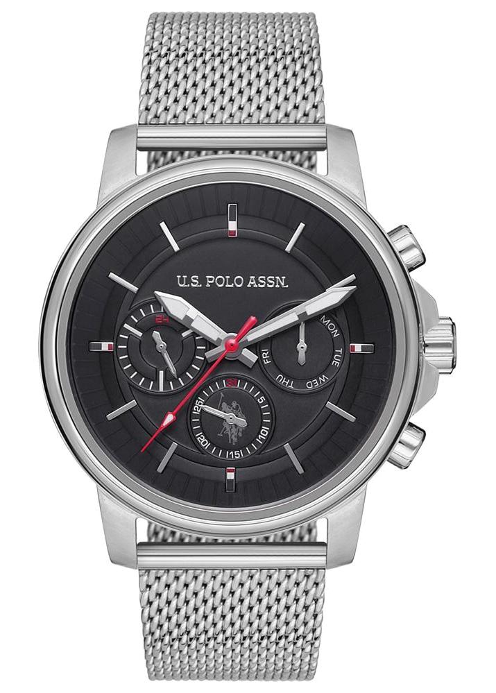 U.S. Polo Assn USPA1020-04 Takvimli 45 mm Çelik Kordon Analog Erkek Kol Saati