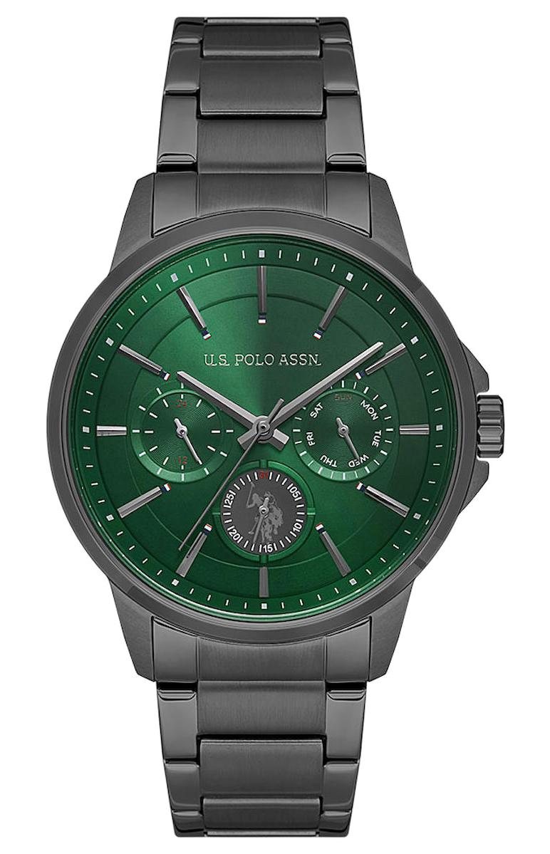 U.S. Polo Assn USPA1000-06 Takvimli 44 mm Füme Çelik Kordon Analog Erkek Kol Saati