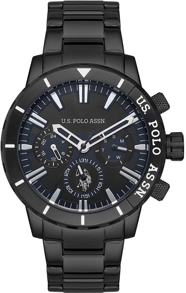 U.S. Polo Assn USPA1026-03 Takvimli 45 mm Siyah Çelik Kordon Analog Erkek Kol Saati