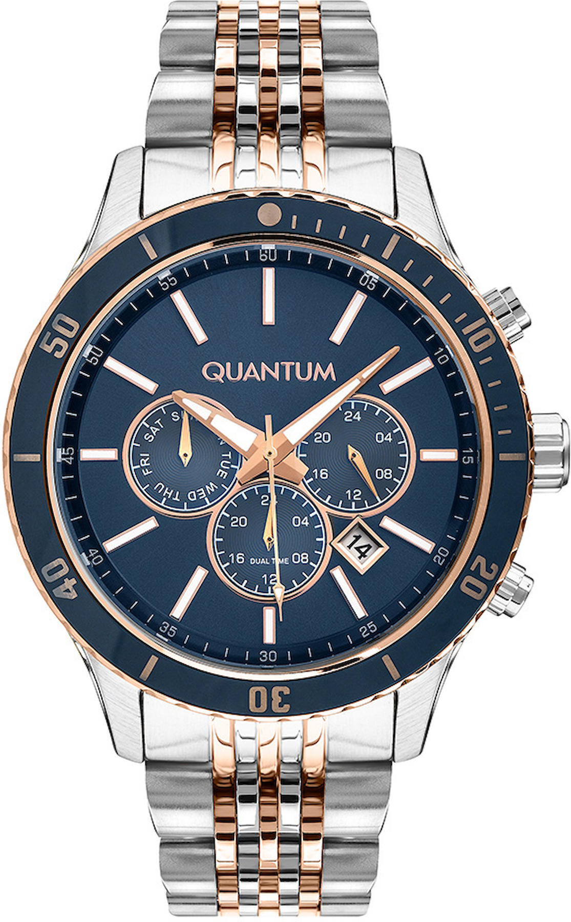 Quantum ADG931.590 Takvimli Çelik Kordon Analog Erkek Kol Saati