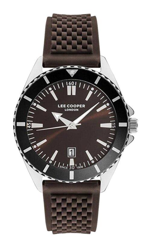Lee Cooper LC07361.367 Takvimli 46-50 mm Kahverengi Silikon Kordon Analog Erkek Kol Saati