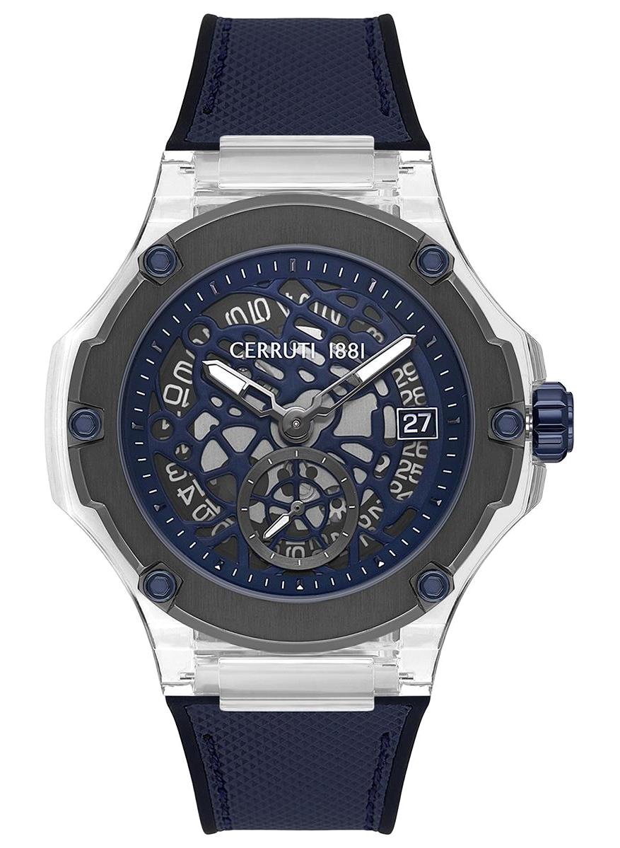 Cerruti 1881 CIWGN0022902 Takvimli Lacivert Plastik Kordon Analog Erkek Kol Saati