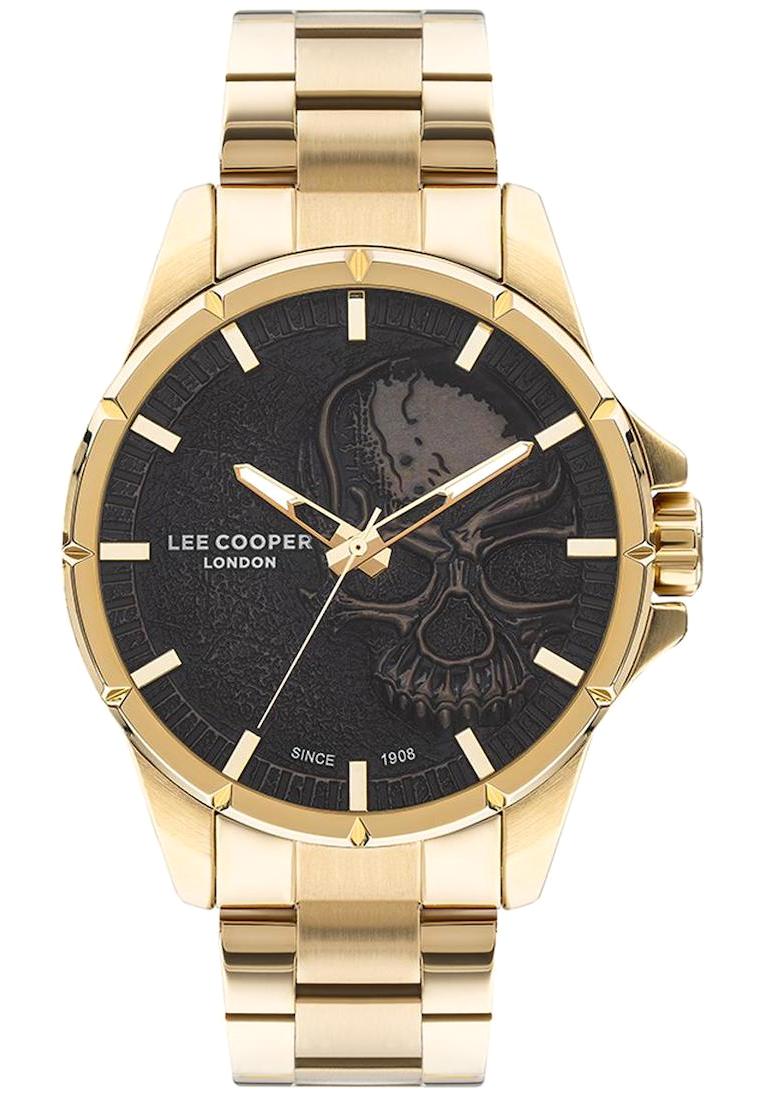 Lee Cooper LC07573.150 44 mm Altın Çelik Kordon Analog Erkek Kol Saati