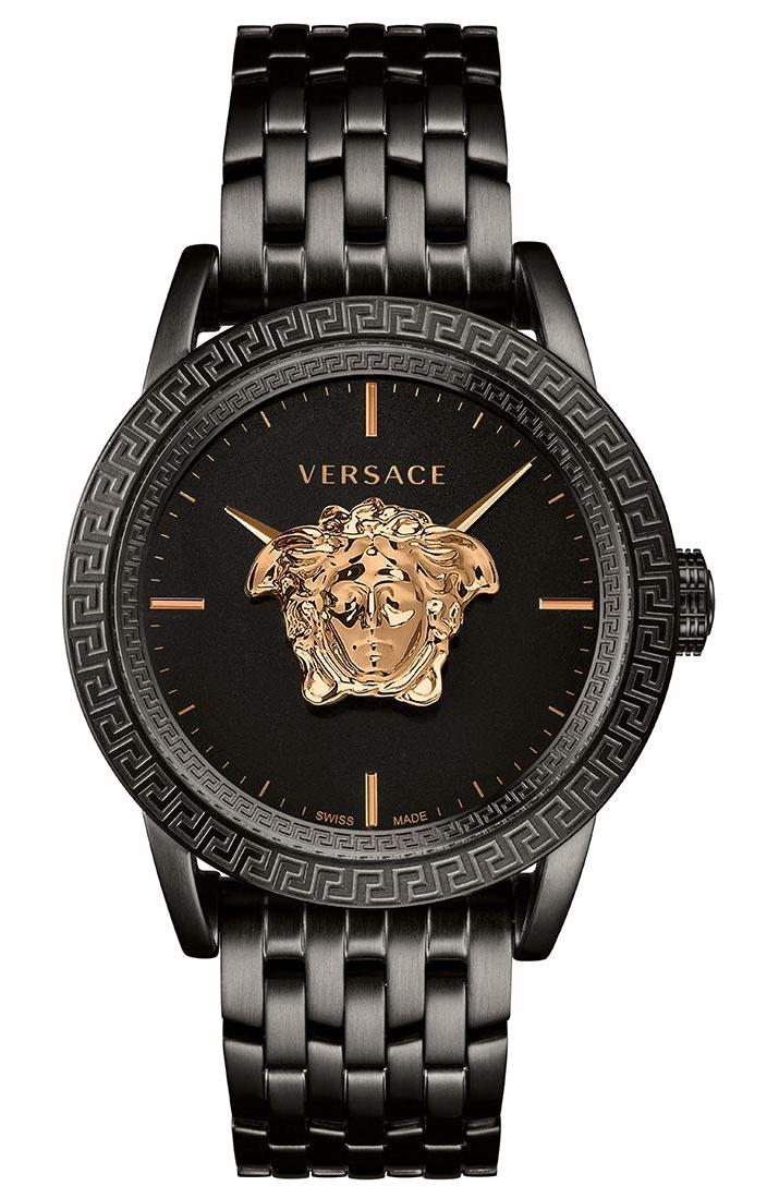 Versace VRSCVERD00518 43 mm Siyah Çelik Kordon Analog Erkek Kol Saati
