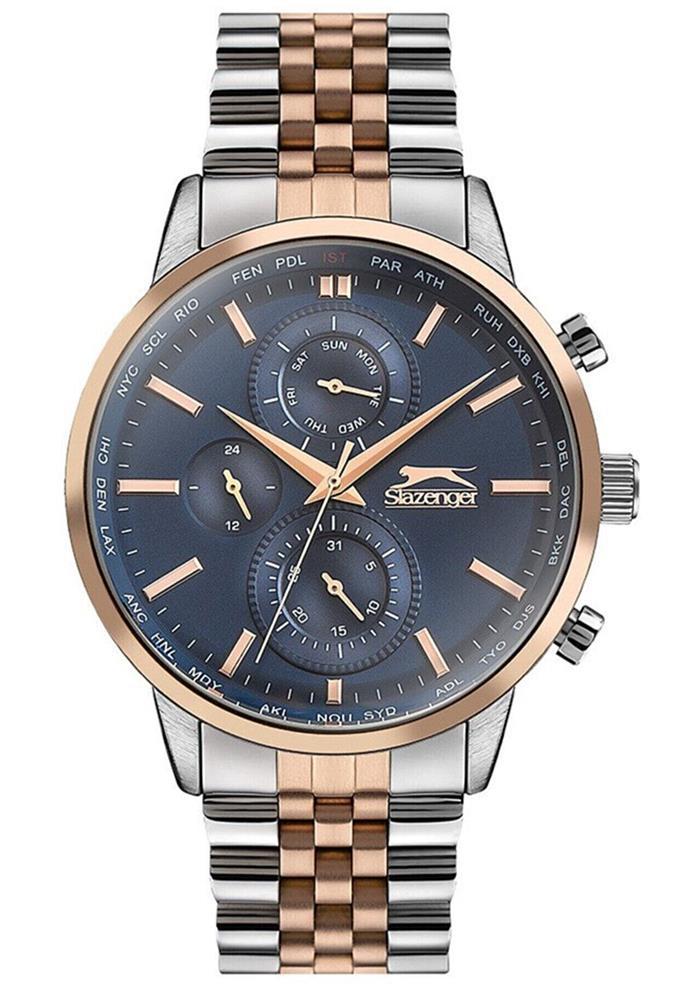 Slazenger SL.09.1843.2.03 Takvimli 40 mm Altın-Çelik Kordon Analog Erkek Kol Saati