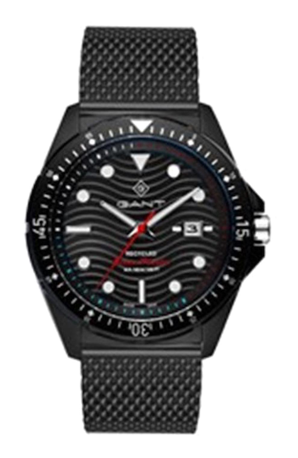 Gant G162004 Takvimli 45 mm Siyah Hasır Kordon Analog Erkek Kol Saati
