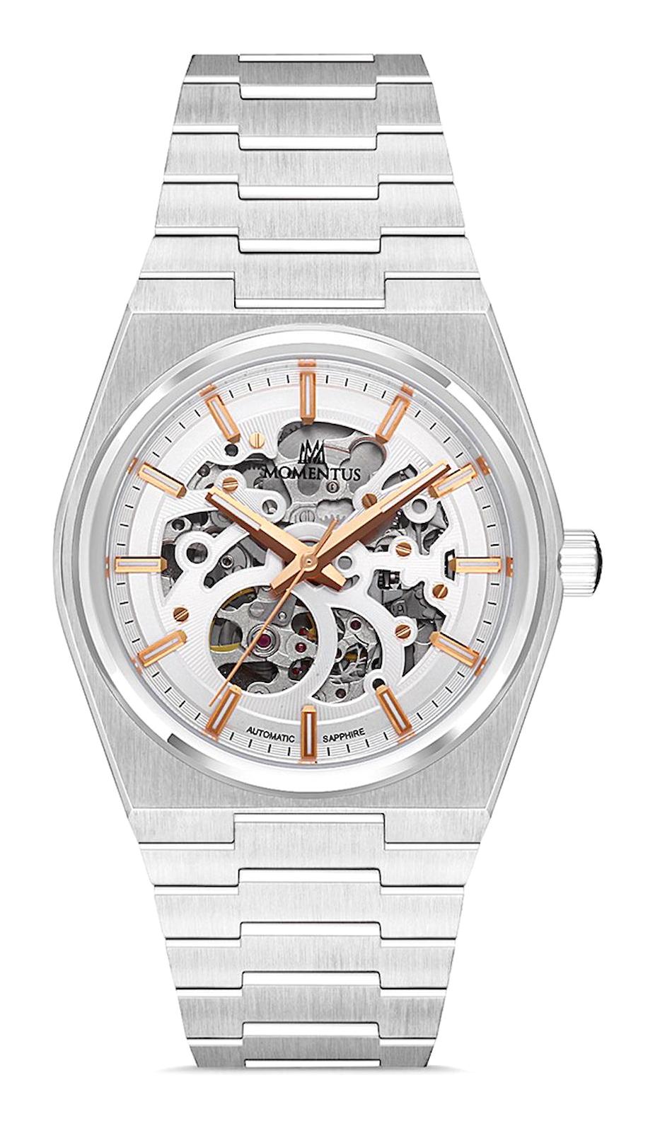 Momentus TM346S-16SR Takvimli 40 mm Çelik Kordon Analog Erkek Kol Saati
