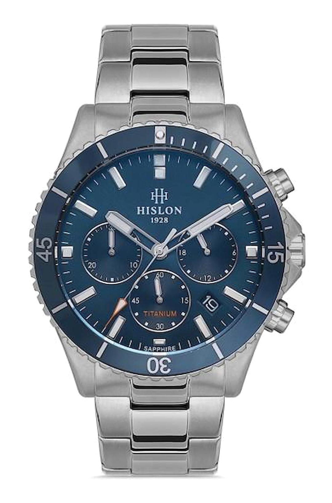 Hislon MS138V-11SN Pusulalı Takvimli 44 mm Çelik Kordon Analog Erkek Kol Saati