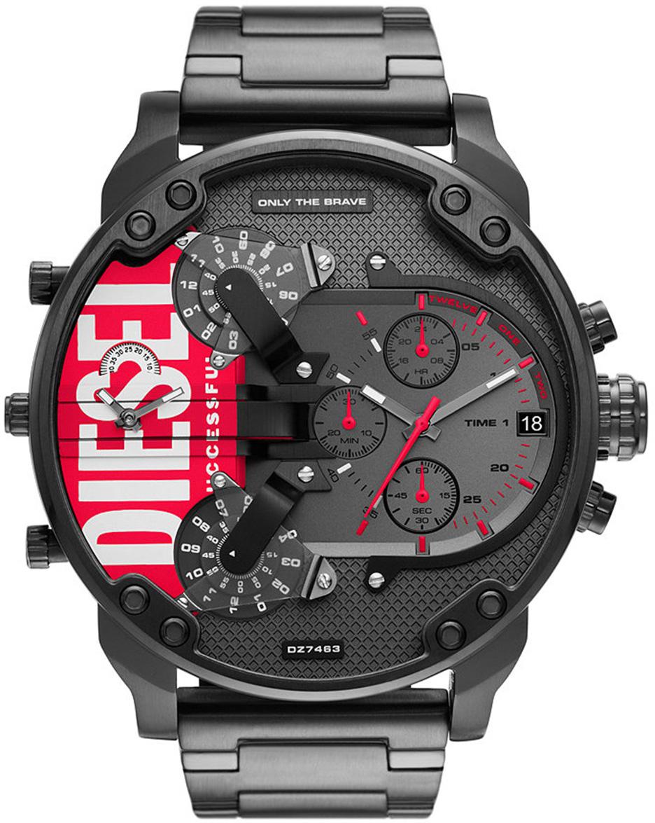 Diesel DZ7463 Takvimli 42 mm Siyah Çelik Kordon Analog Erkek Kol Saati