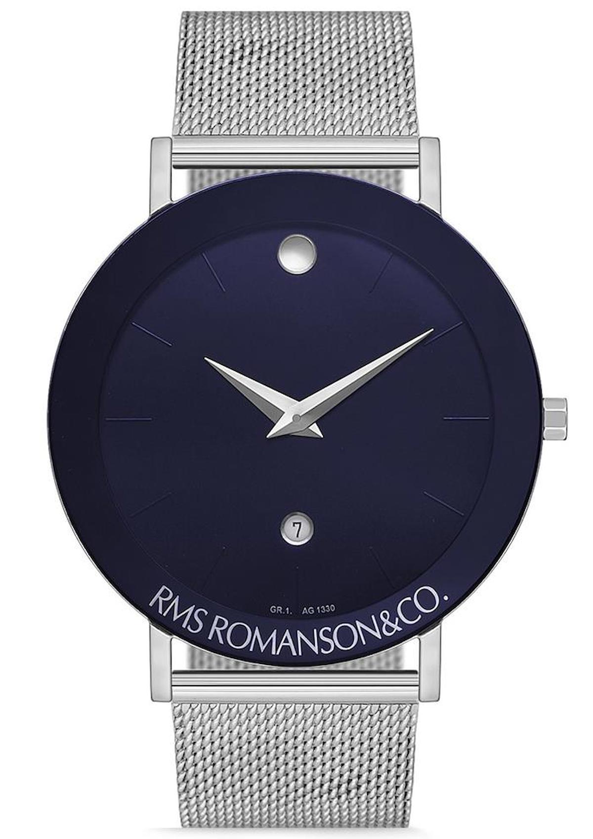 Grand Romanson GR.1.AG1330.04 Takvimli 41 mm Çelik-Hasır Kordon Analog Erkek Kol Saati