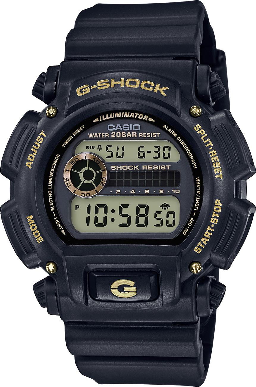 Casio DW-9052GBX-1A9DR Takvimli 43 mm Siyah Silikon Kordon Dijital Erkek Kol Saati
