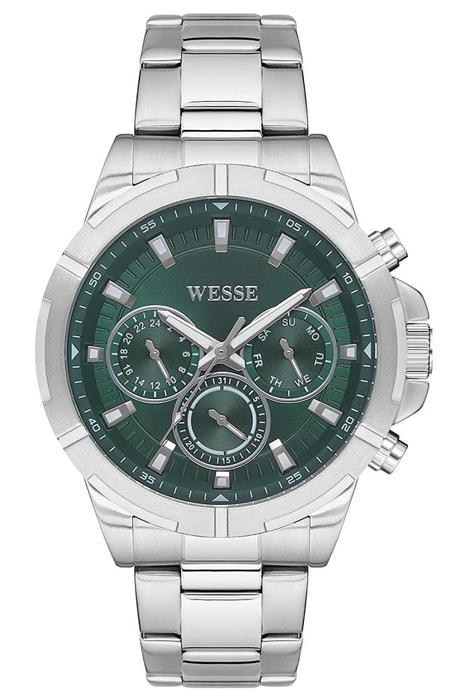 Wesse WWG205204 Pusulalı Takvimli 46 mm Çelik Kordon Analog Erkek Kol Saati