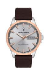 Daniel Klein DK.1.13542-4 Takvimli 42 mm Kahverengi Deri Kordon Analog Erkek Kol Saati