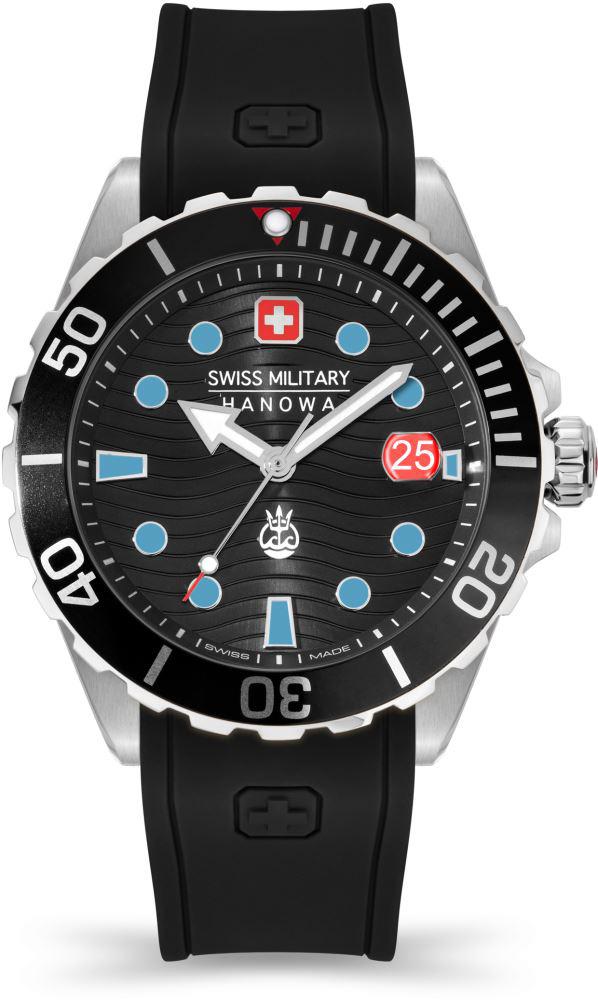 Swiss Military SMWGHN2200303 Takvimli 42 mm Siyah Silikon Kordon Analog Erkek Kol Saati