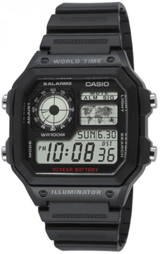 Casio AE-1200WH-1AVDF Takvimli 42.1 mm Siyah Çelik Kordon Analog Kol Saati