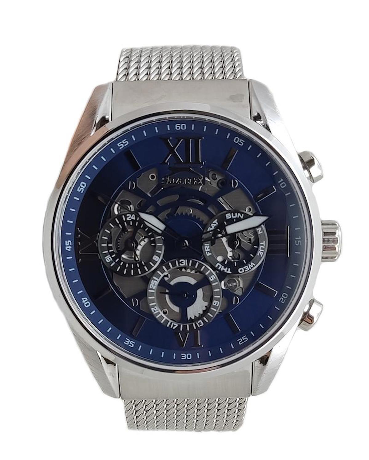 Slazenger SL.09.2115.2.05 Takvimli 44 mm Çelik Kordon Analog Erkek Kol Saati